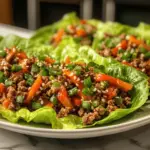 Asian-Style Ground Beef Lettuce Wraps