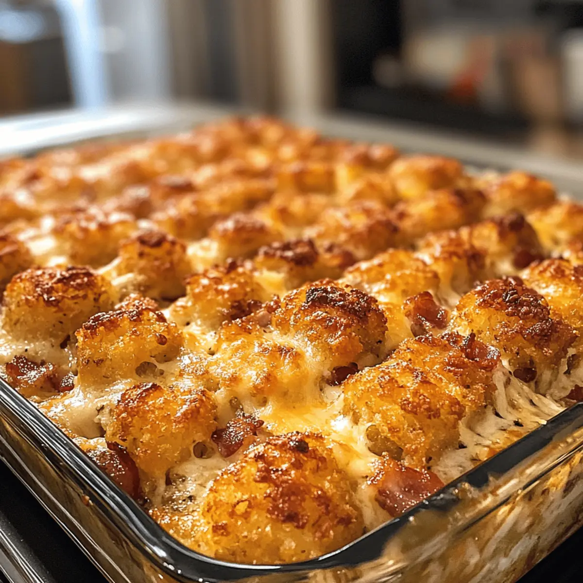 Chicken Bacon Ranch Tater Tot Casserole