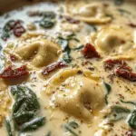 Creamy Tuscan Ravioli Soup