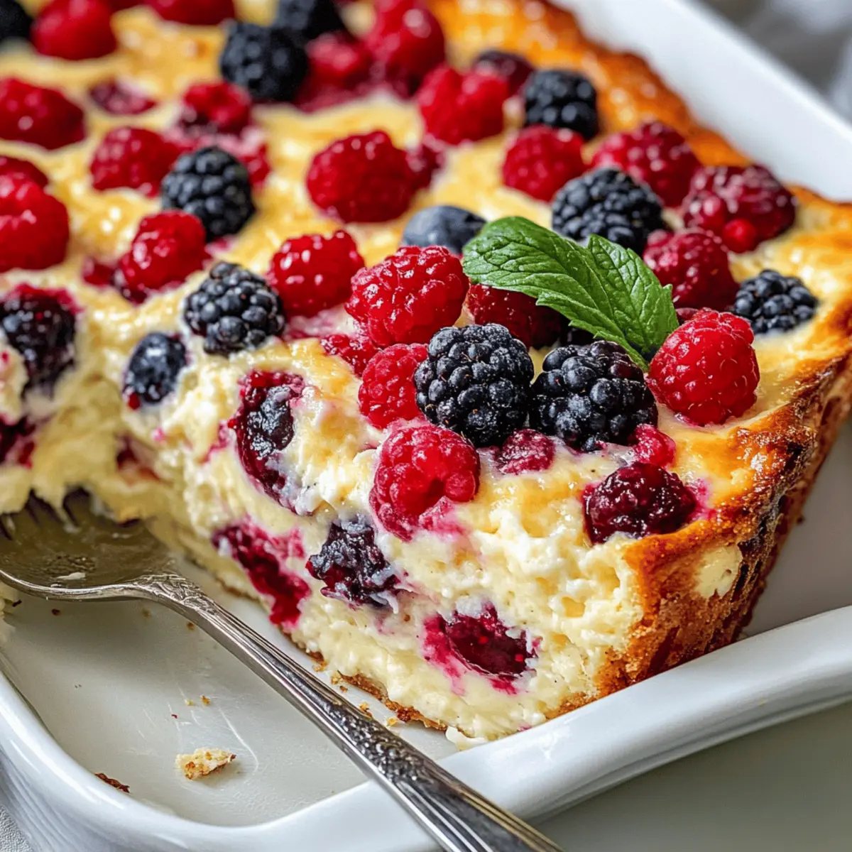 High Protein Triple Berry Bake