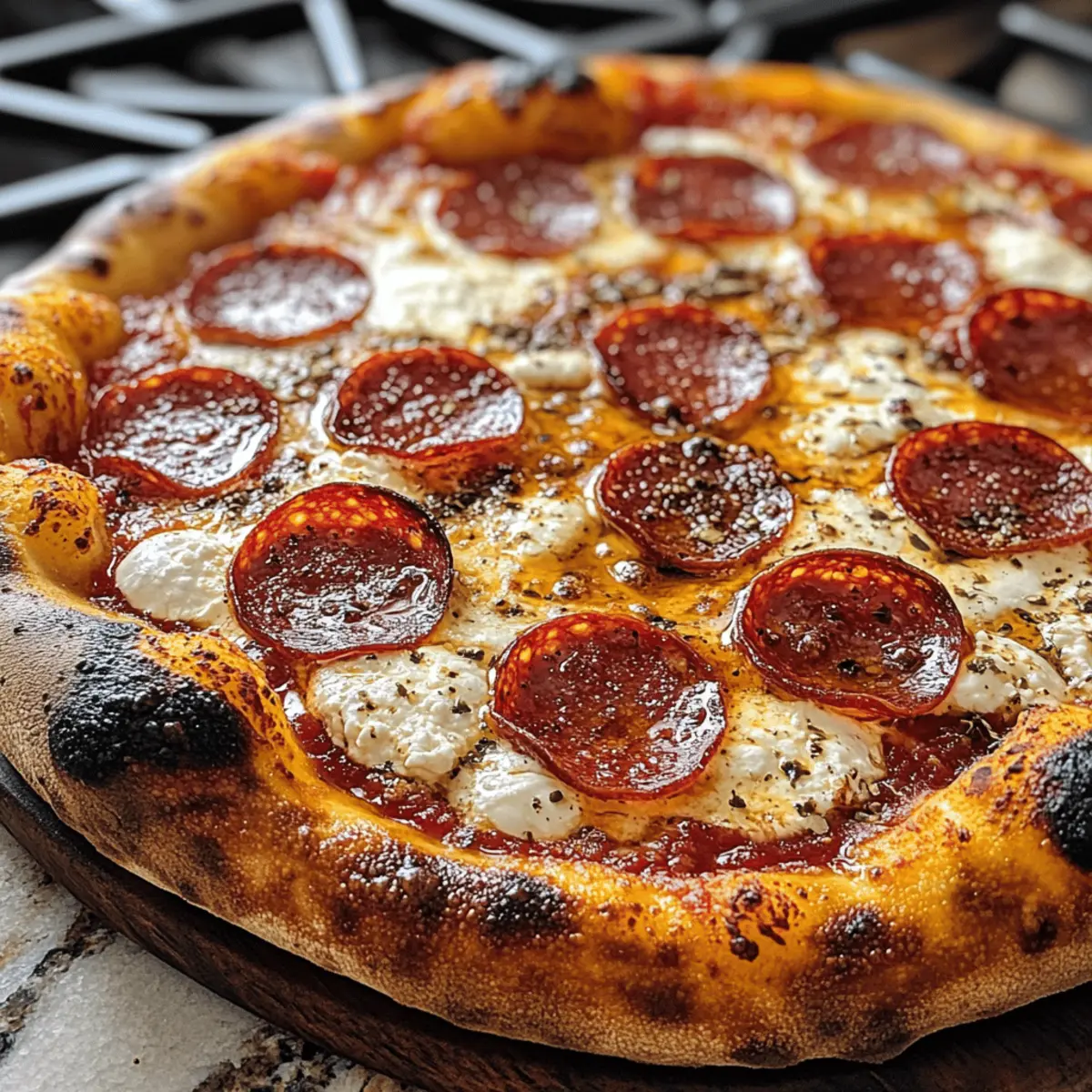 Honey Pepperoni Ricotta Pizza