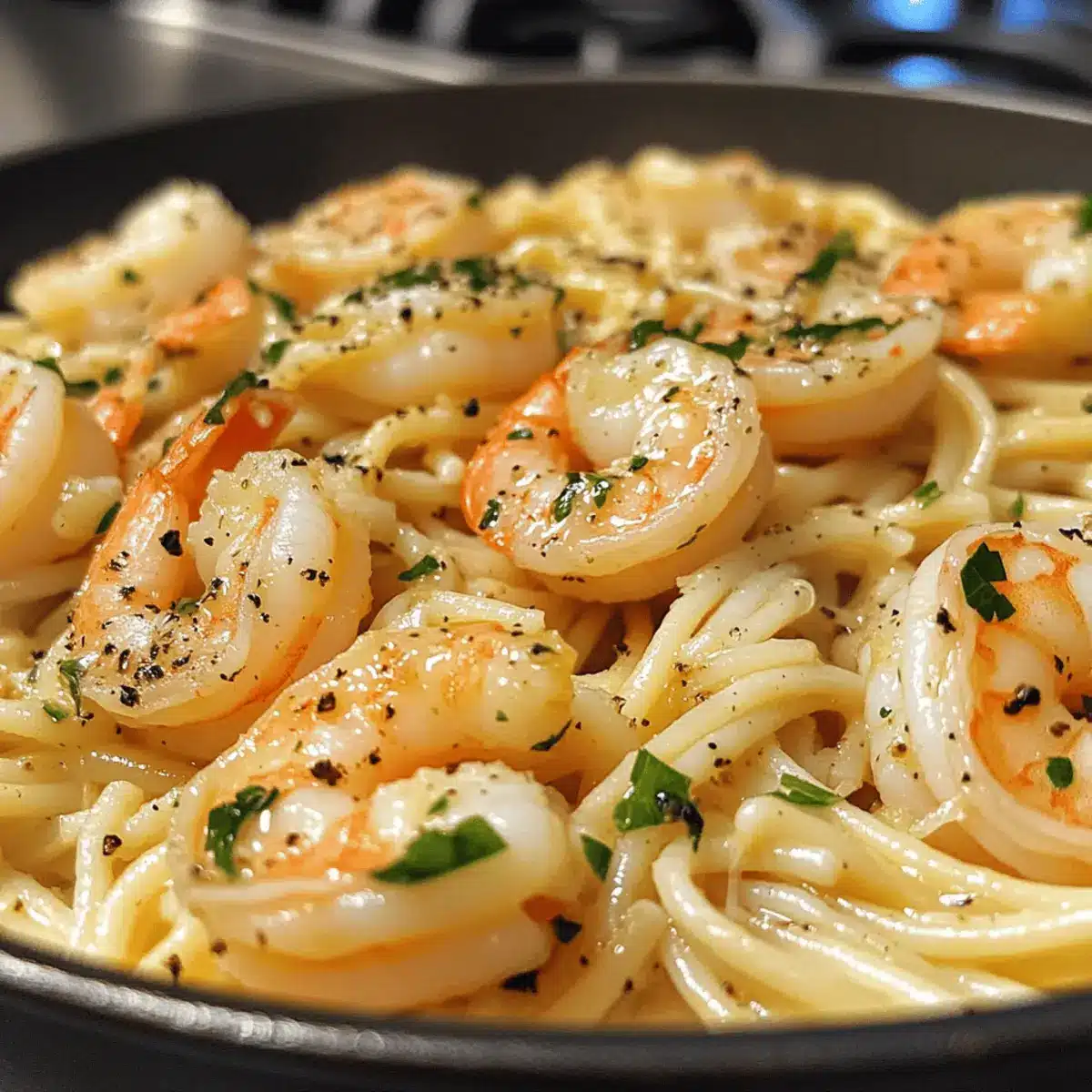 One-Pot Garlic Butter Shrimp Pasta