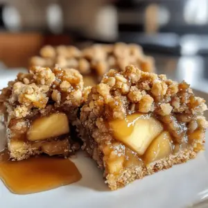 Salted Caramel Apple Crumble Bars