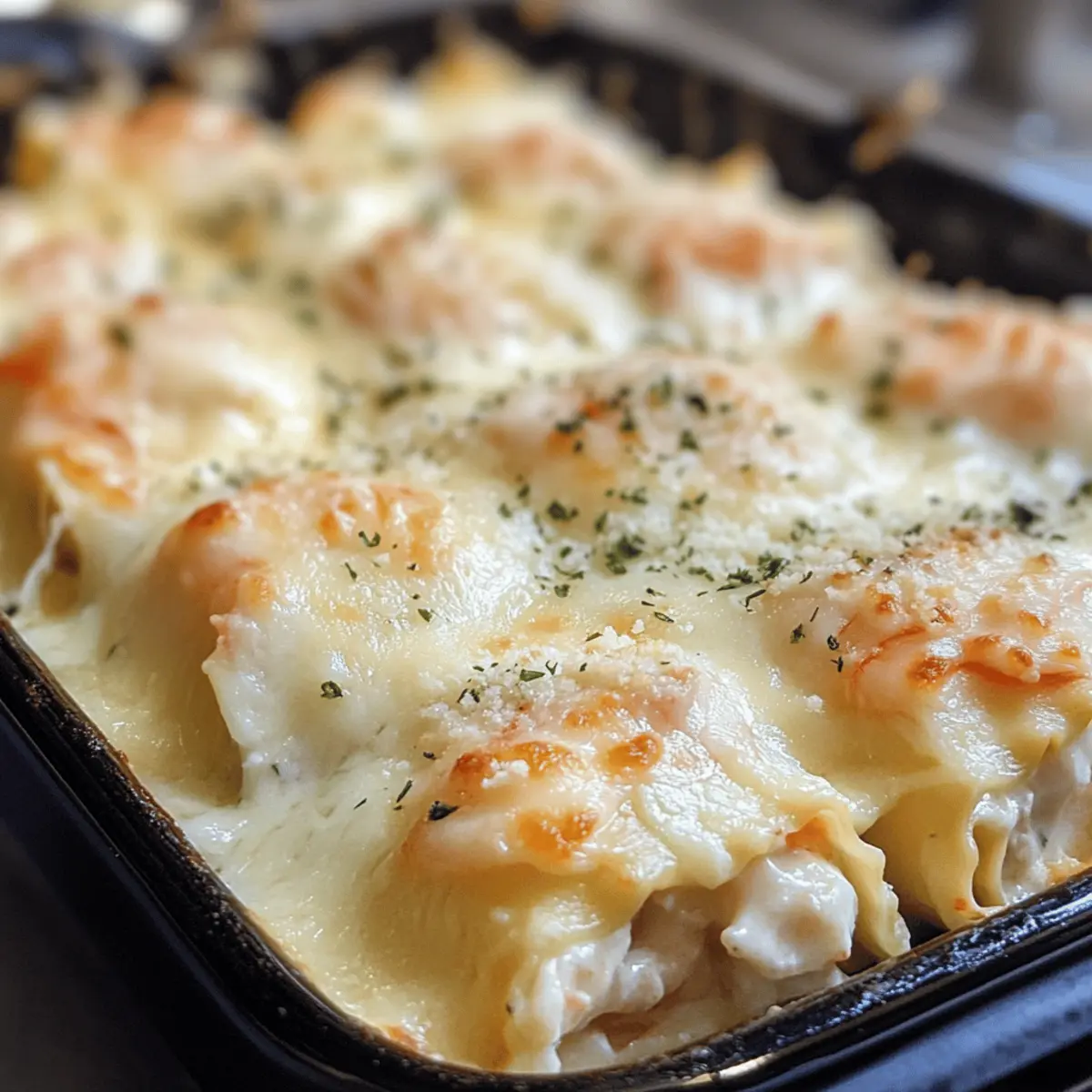 Shrimp Crab Alfredo Roll Ups