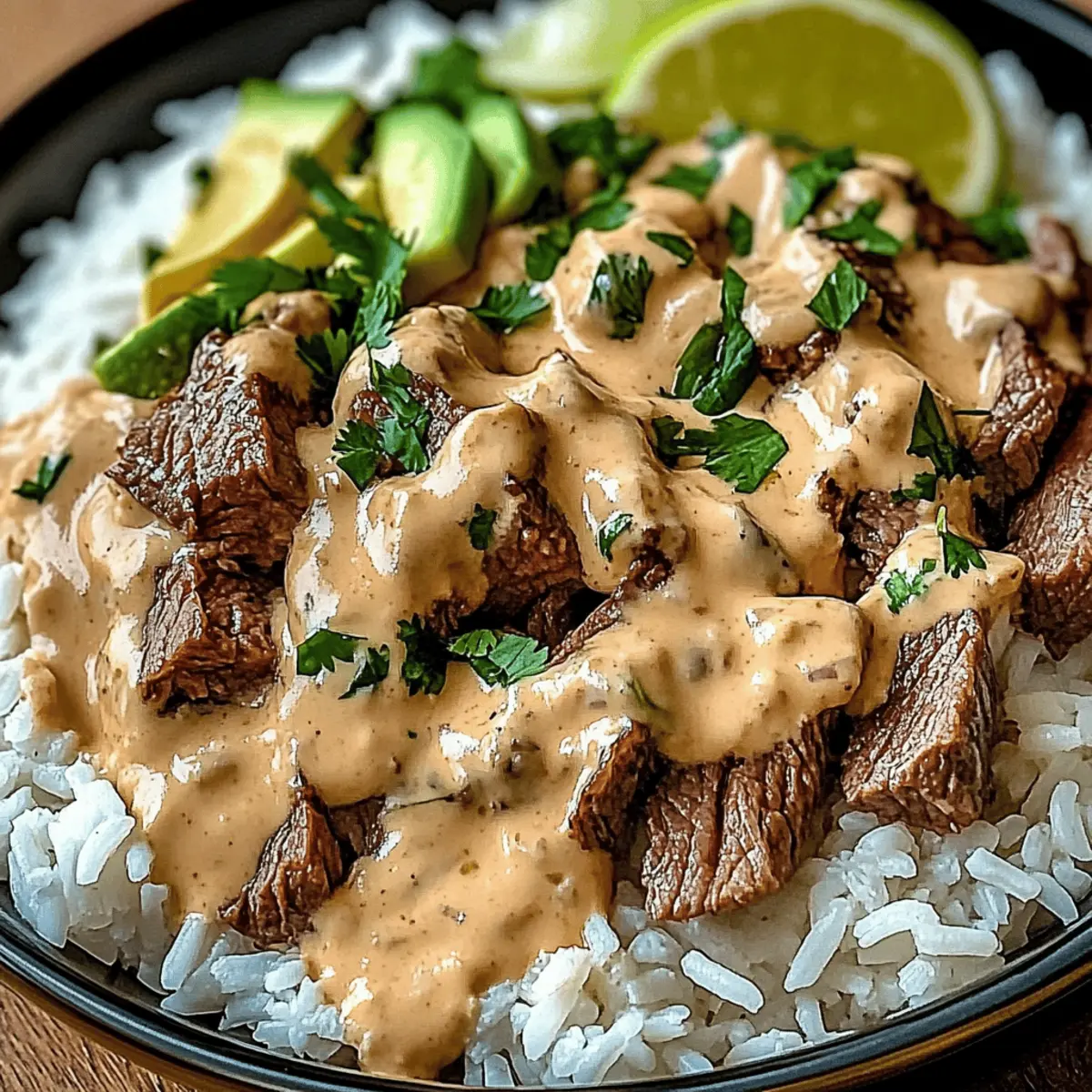 Steak Queso Rice