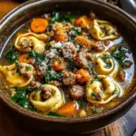 Autumn Tortellini Soup with Sausage