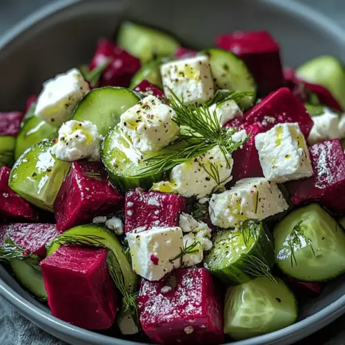 Beet Salad with Feta and Cucumbers