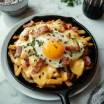 Breakfast Poutine with Hollandaise Sauce