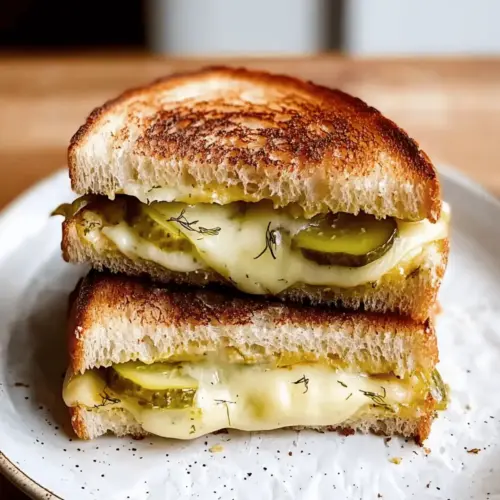 Crispy Dill Pickle Grilled Cheese Sandwich