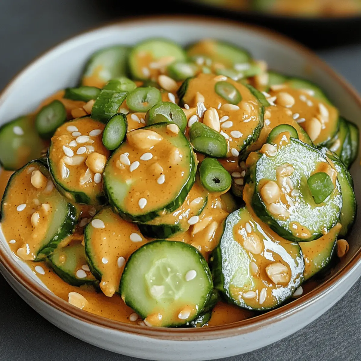 Cucumbers in Spicy Peanut Sauce