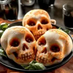 Halloween Pizza Skulls
