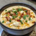 Keto Loaded Cauliflower Soup Recipe