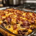 Low-Carb Bacon Cheeseburger Casserole