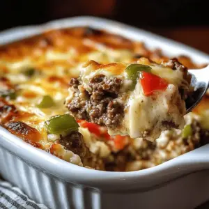 Low Carb Philly Cheesesteak Casserole