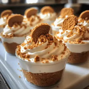 No Bake Mini Biscoff Cheesecakes