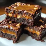 Outrageous Snickers Brownies