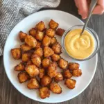 Vegan Chick-fil-A style Tofu Nuggets with Vegan Honey Mustard Sauce