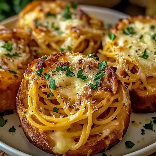 Spaghetti Garlic Bread