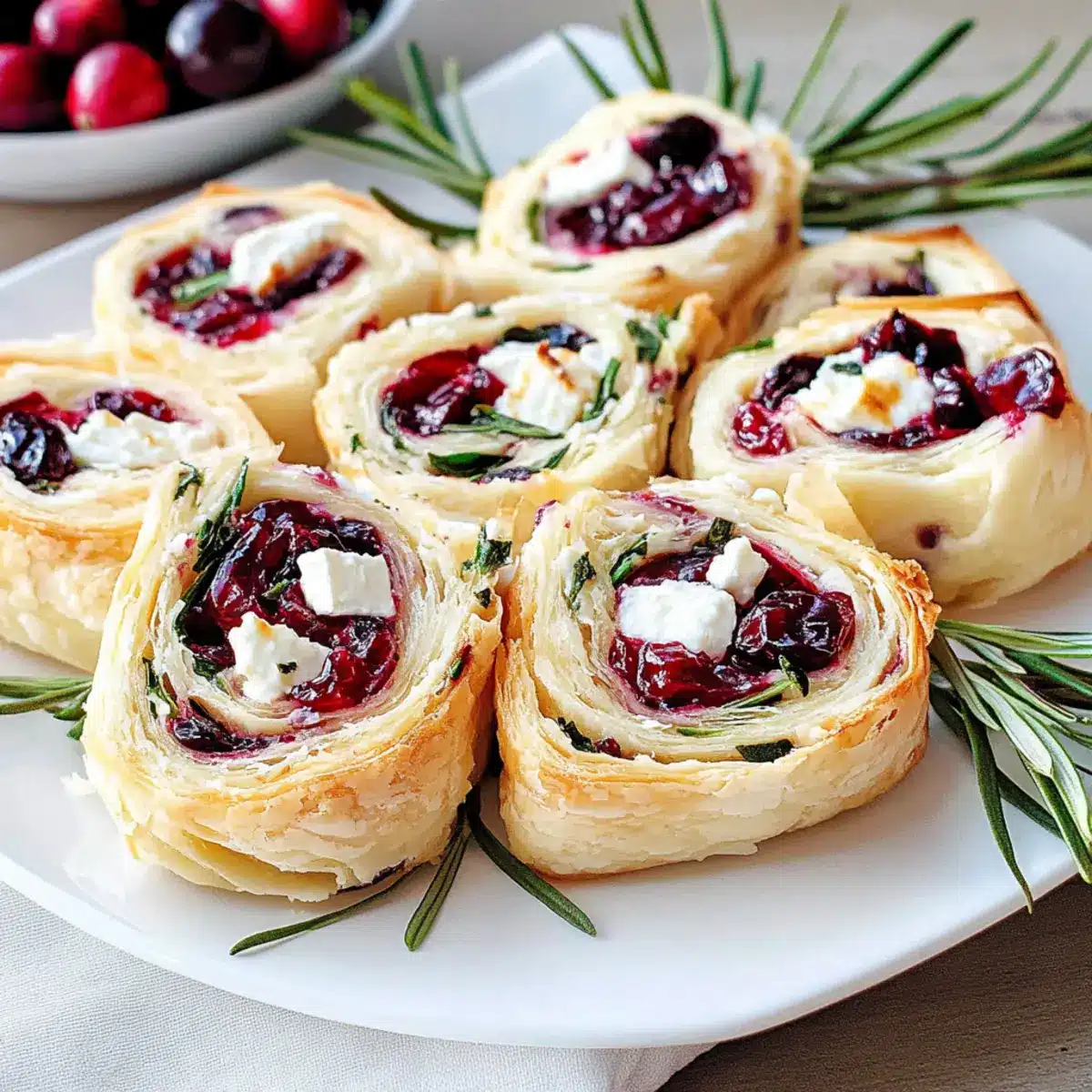 Cranberry Cream Cheese Pinwheels