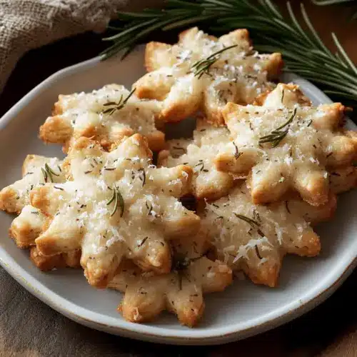 Savory Rosemary-Parmesan Snowflake Cookies