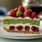 Elegant Pistachio Raspberry Crunch Cheesecake Recipe