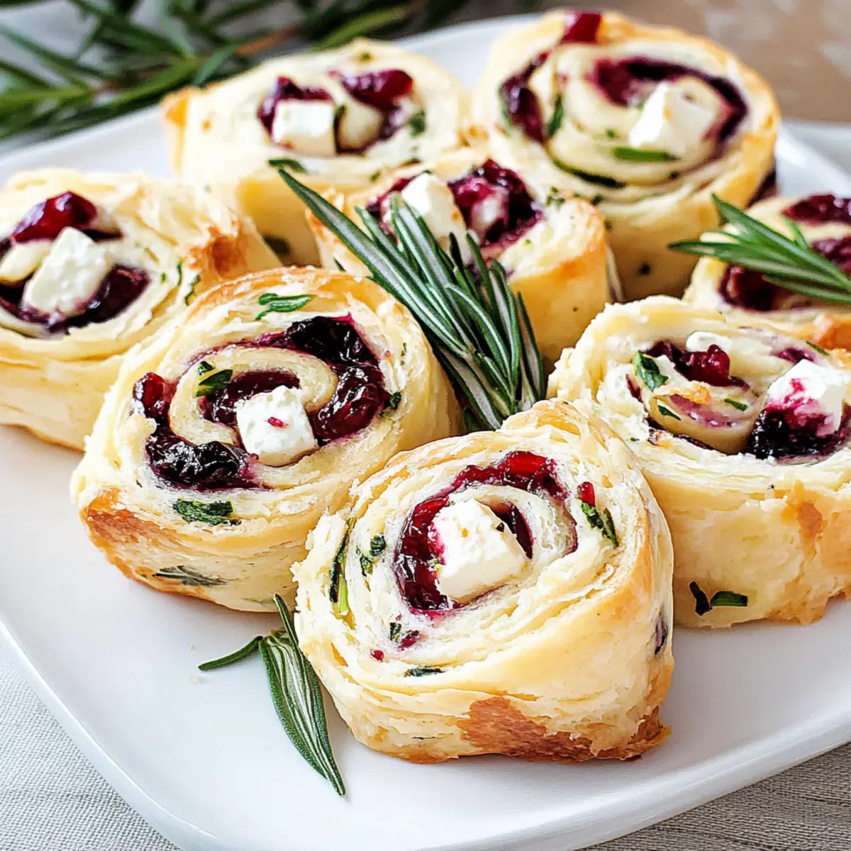 Cranberry Cream Cheese Pinwheels