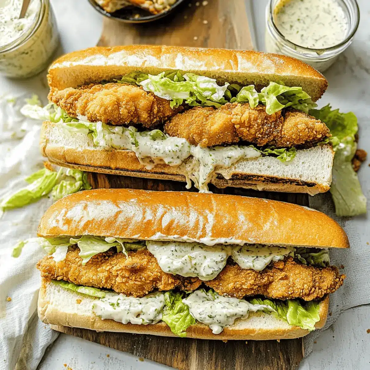 Chicken Caesar Sandwiches