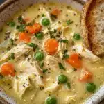 High Protein Chicken Pot Pie Soup