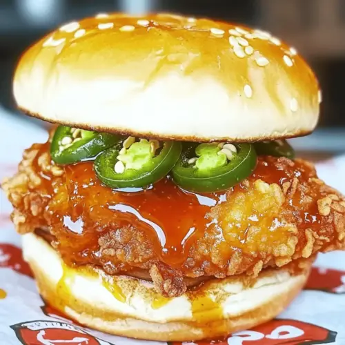 Jalapeño Honey Drenched Crispy Fried Chicken Sandwich Bliss