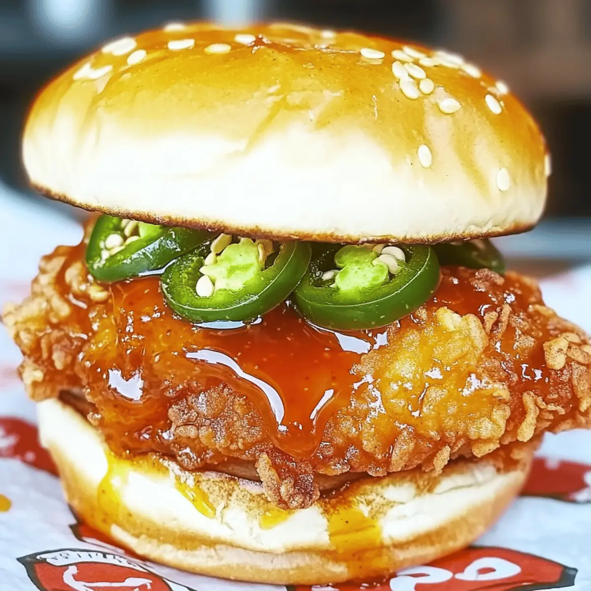 Jalapeño Honey Drenched Crispy Fried Chicken Sandwich Bliss