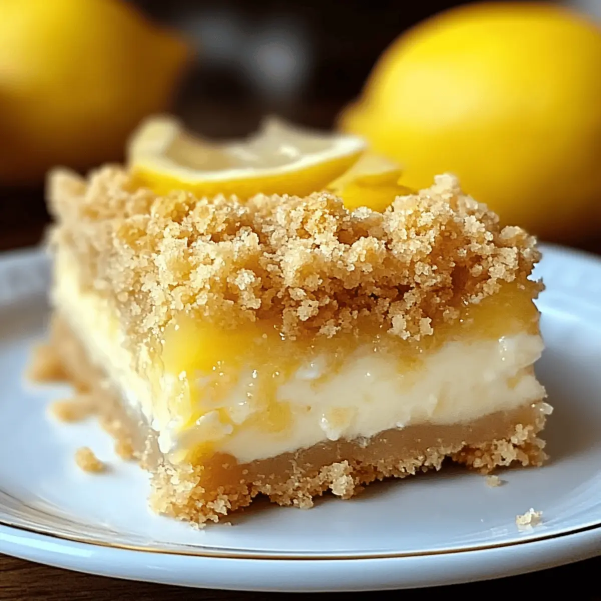 Lemon Cheesecake Crumb Bars