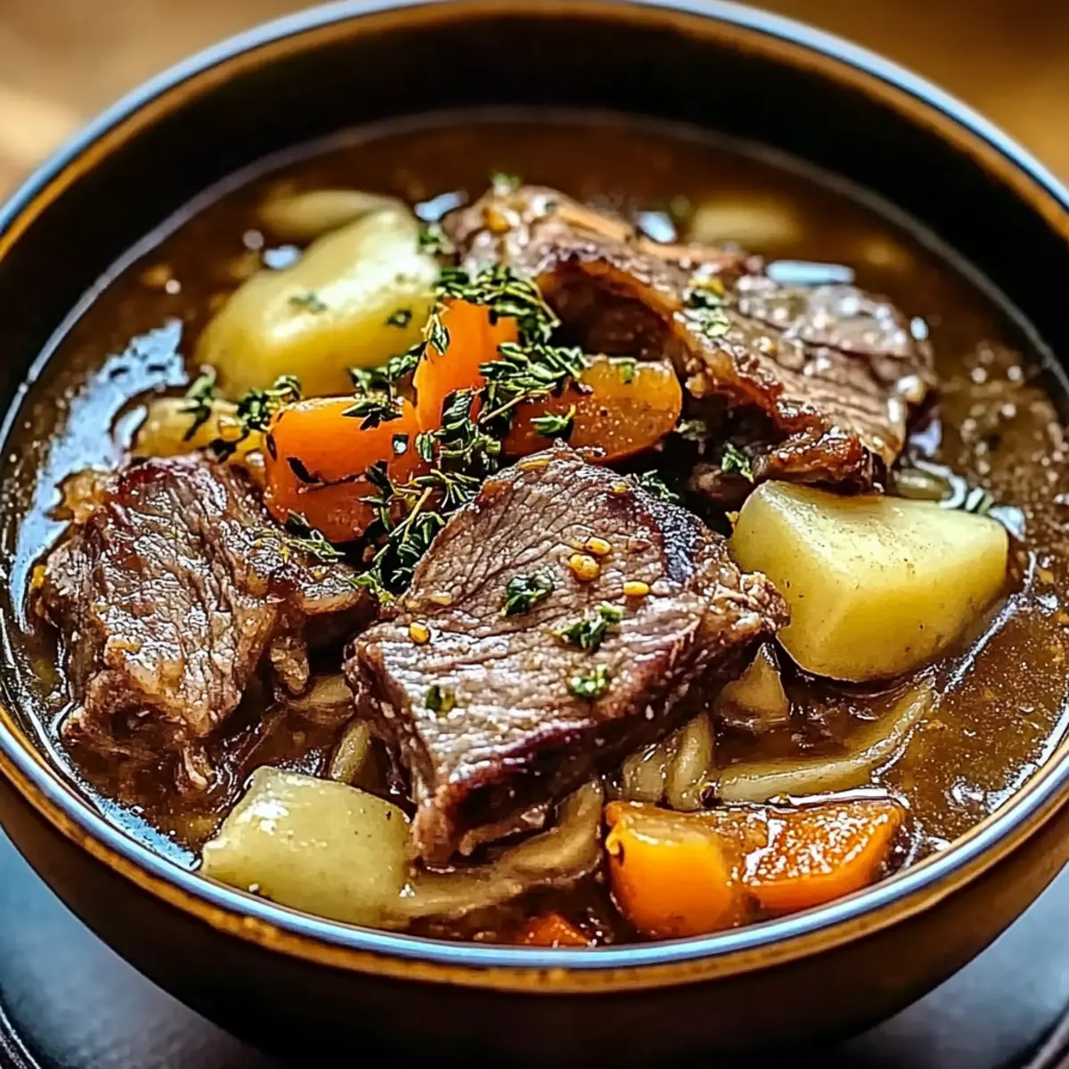 Onion Beef Rib Soup