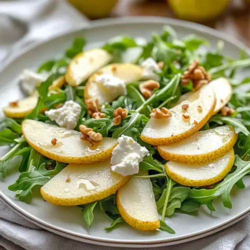 Pear and Arugula Salad with Honey Vinaigrette