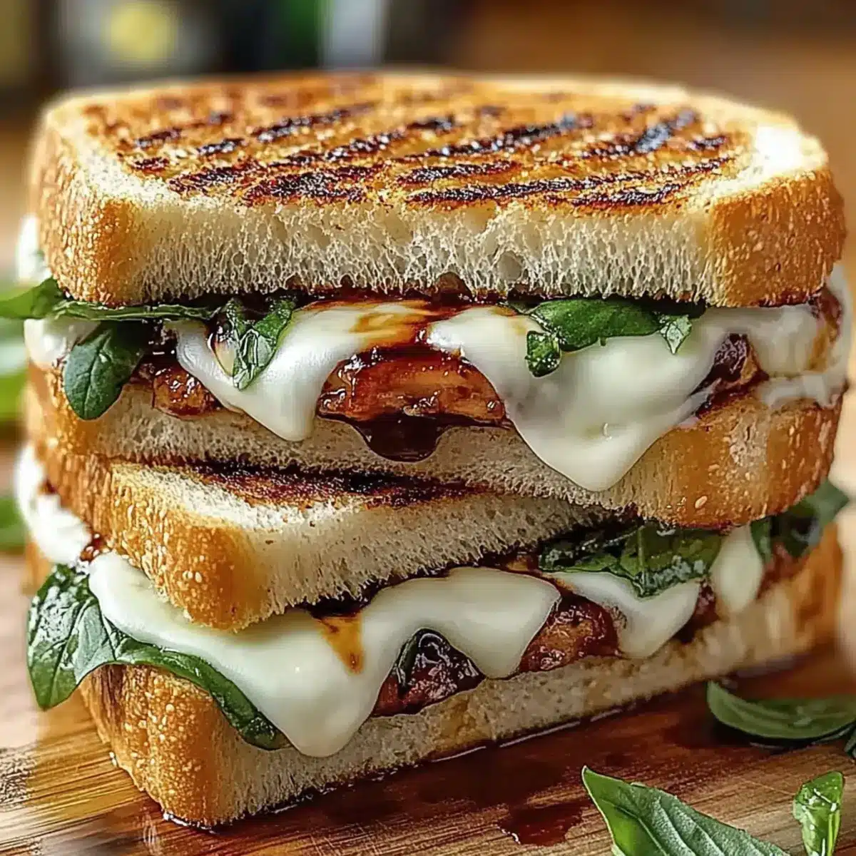 Grilled Balsamic Vinaigrette Sandwich Melt