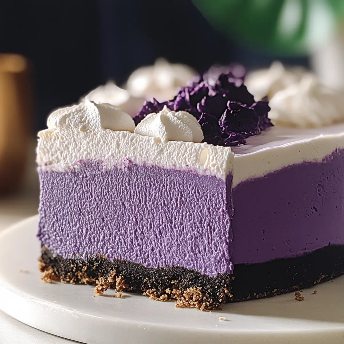 Homemade Ube Cheesecake
