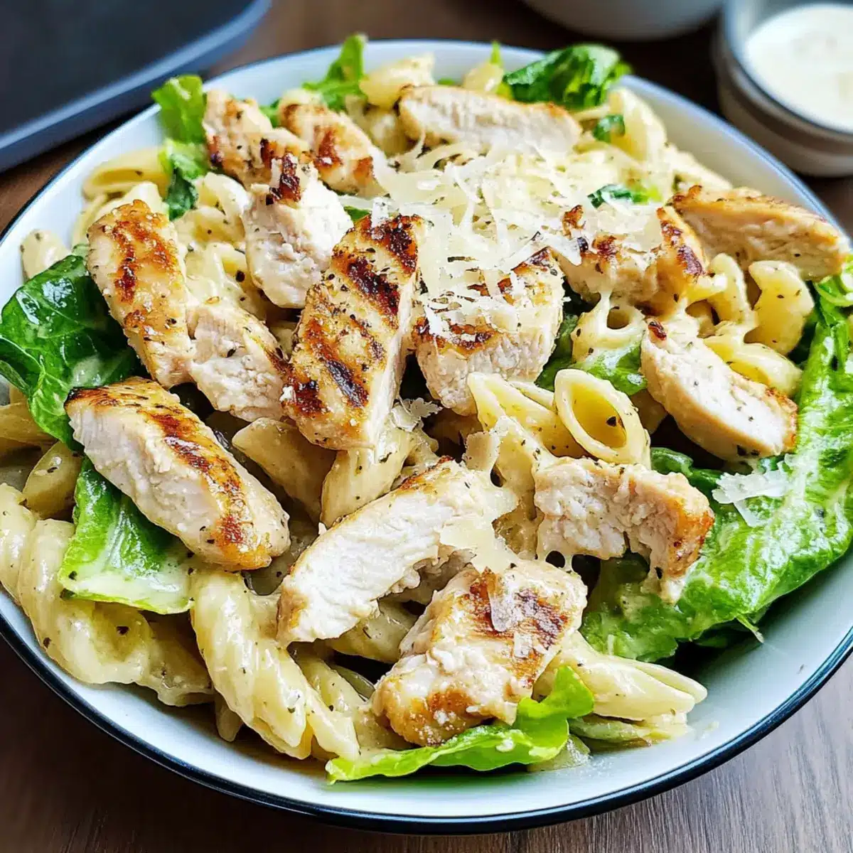 20-Minute Chicken Caesar Pasta Salad