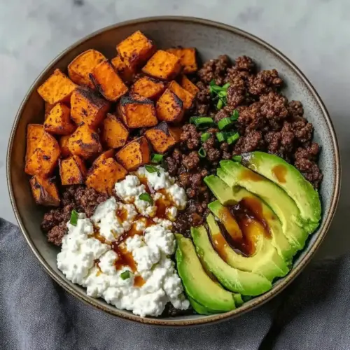 Ground Beef Hot Honey Bowl