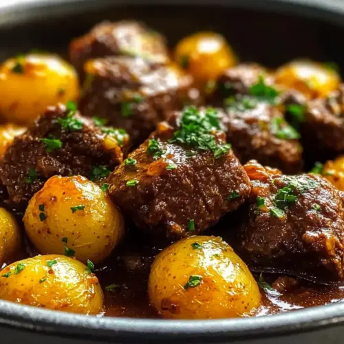 Slow Cooker Garlic Beef Bites