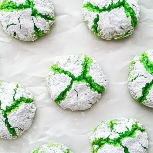 The BEST Pandan Crinkle Cookies
