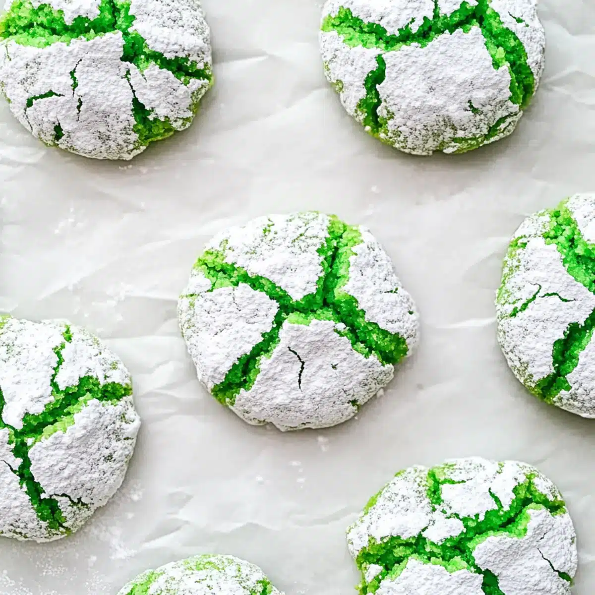 The BEST Pandan Crinkle Cookies