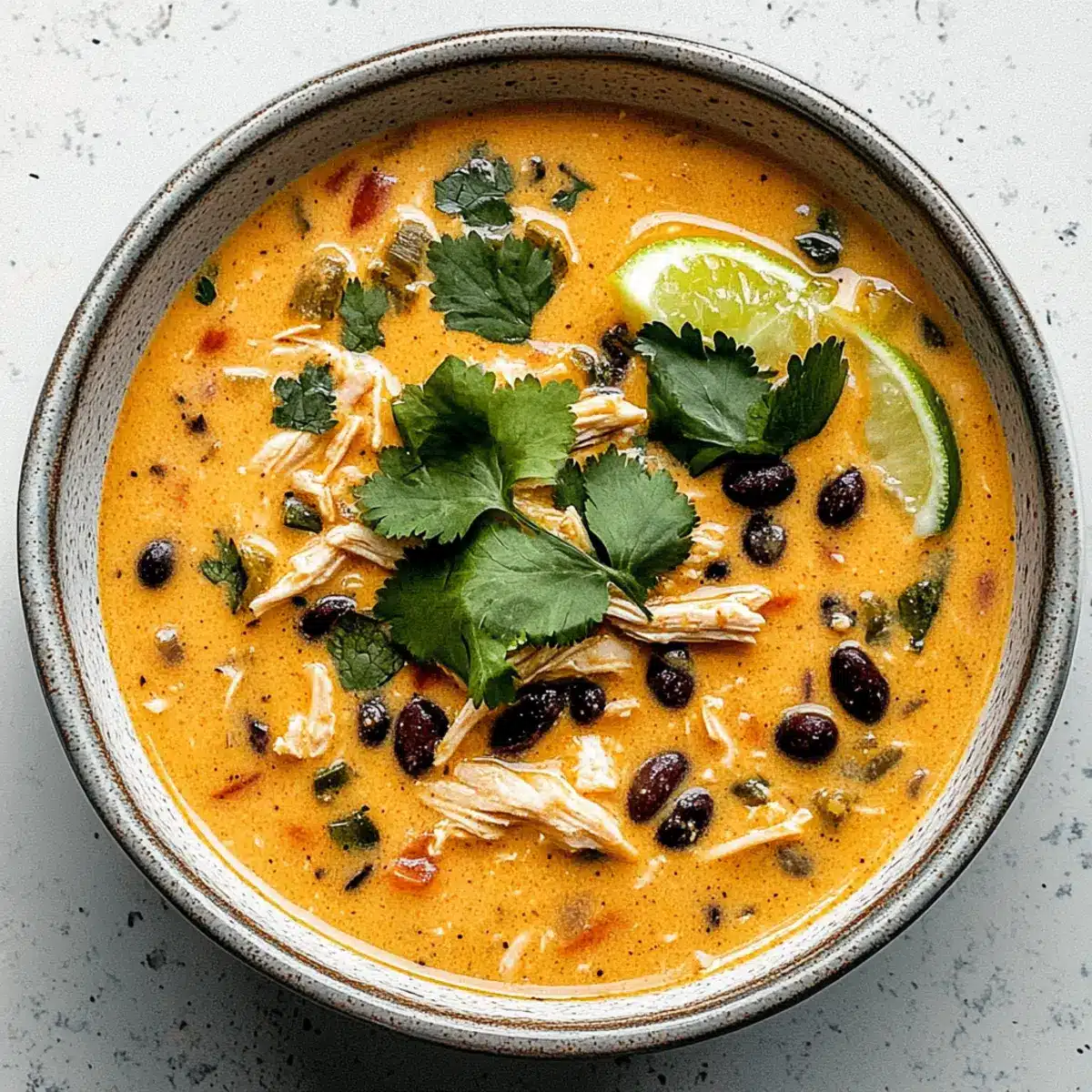 Chicken, Poblano, and Black Bean Soup