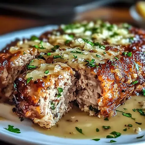 Garlic Parmesan Chicken Meatloaf