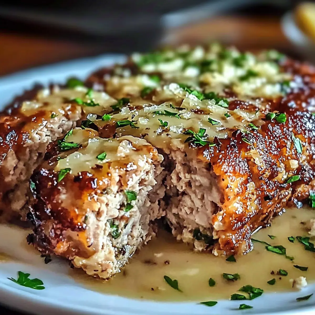 Garlic Parmesan Chicken Meatloaf