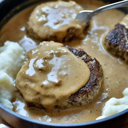 Hamburger Steak with Country Gravy
