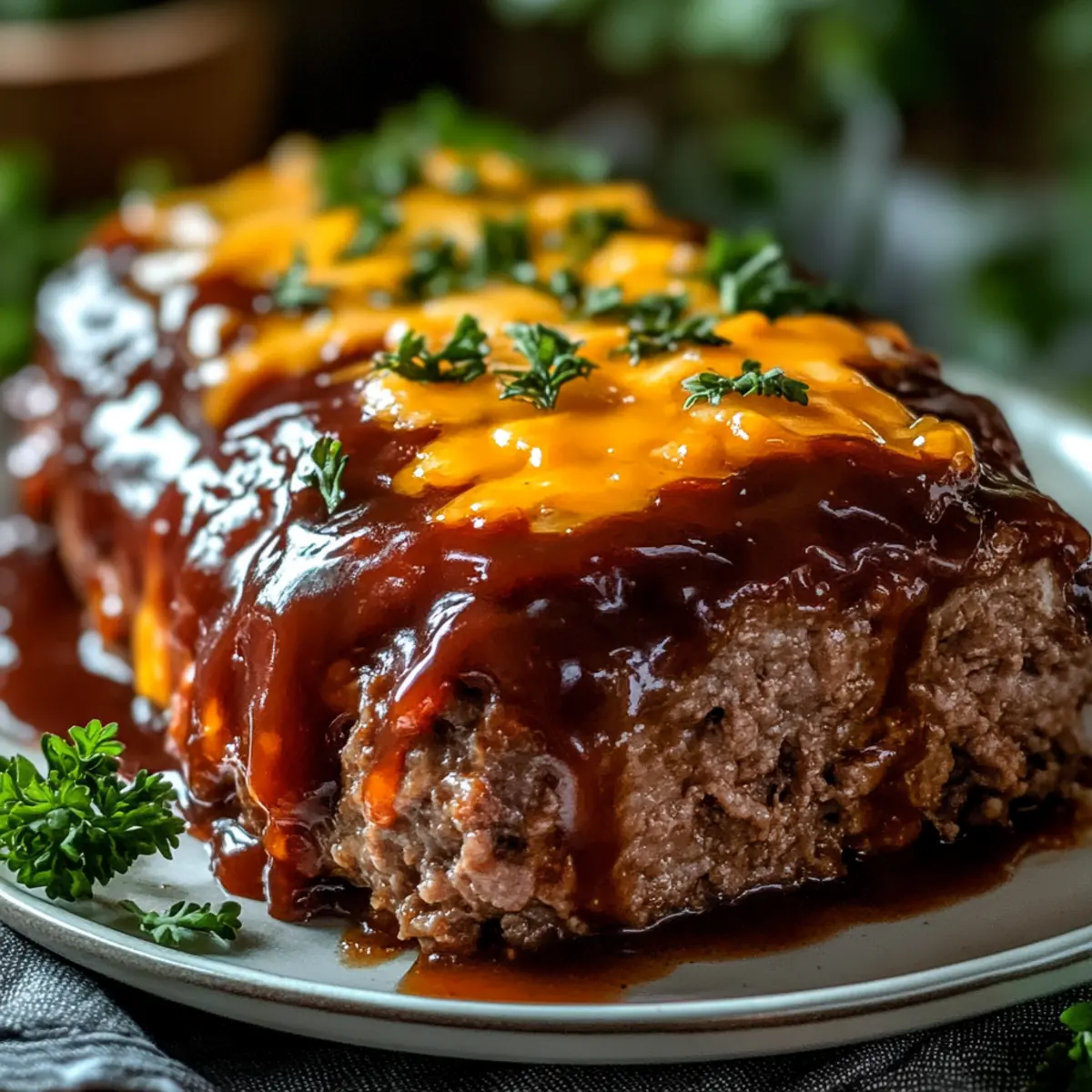 BBQ Cheddar Meatloaf