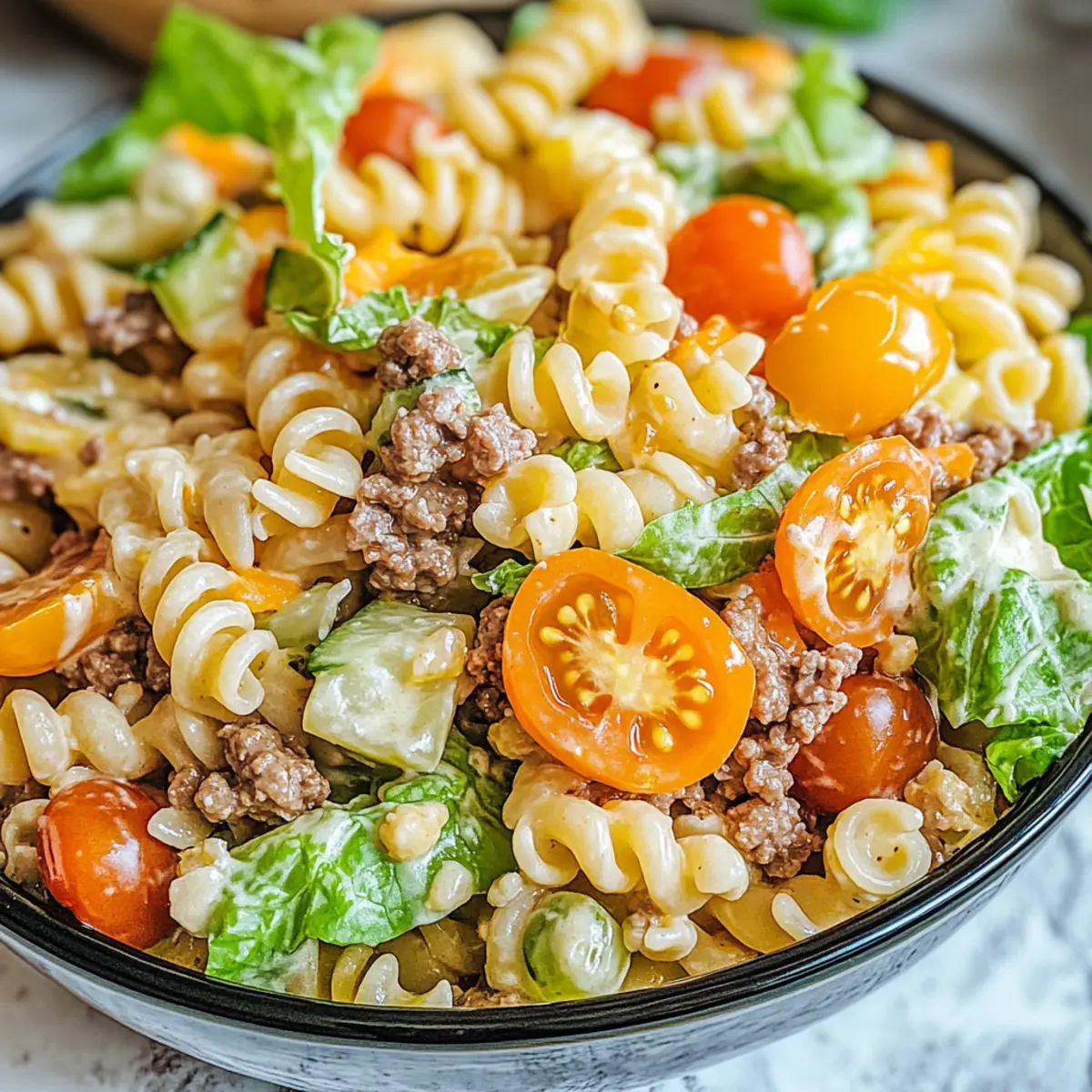 Big Mac Pasta Salad