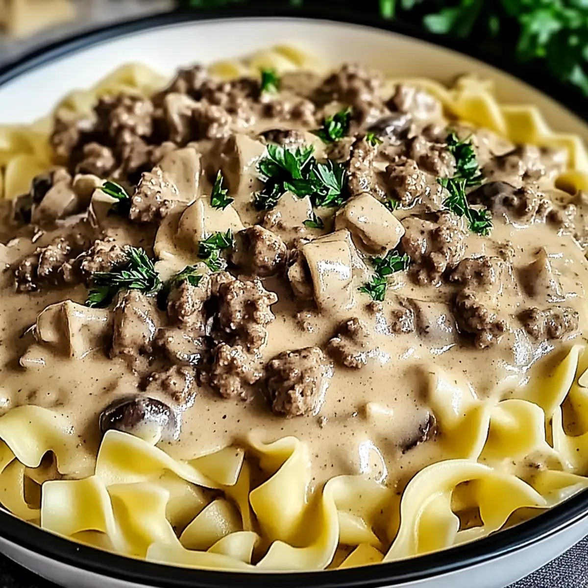 Creamy Hamburger Stroganoff