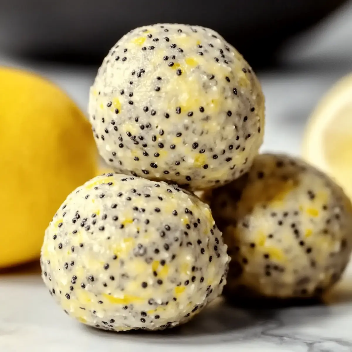 No-Bake Lemon Poppyseed Protein Balls