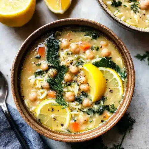 Lemony Greek Chickpea Soup