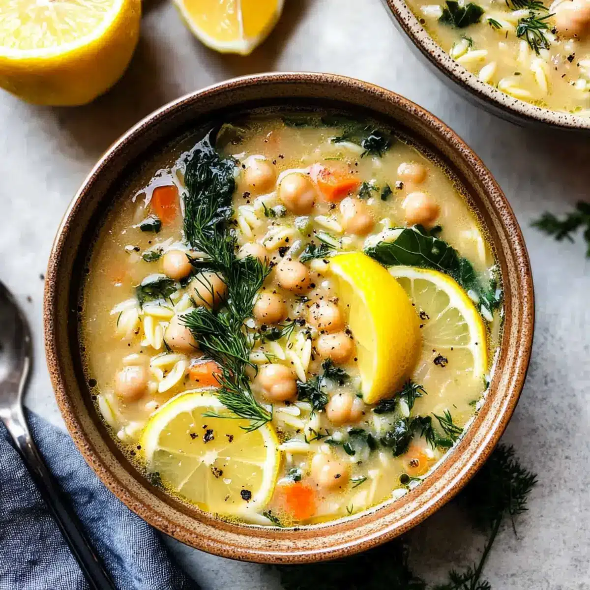Lemony Greek Chickpea Soup